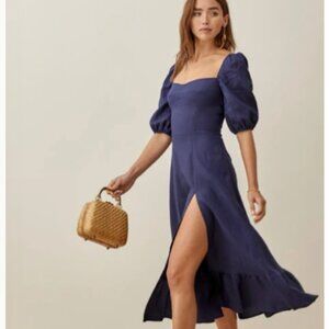Reformation Belgium Dress in Navy